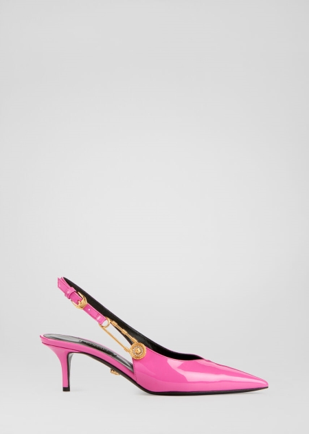 Versace Safety Pin Mid-Heel Patent Pumps Dam - 041678WZL